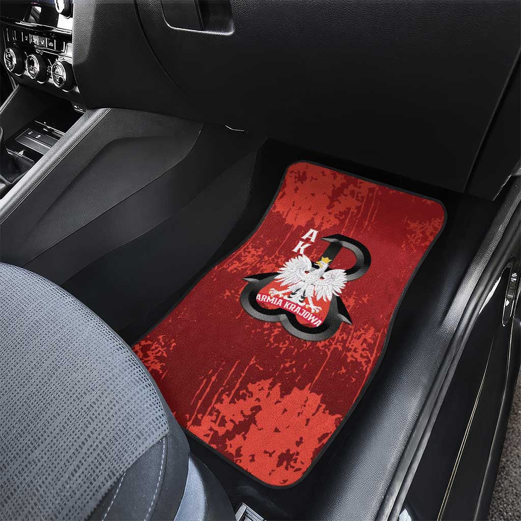 Home Army Poland Car Mats Armia Krajowa Kotwica Grunge Style