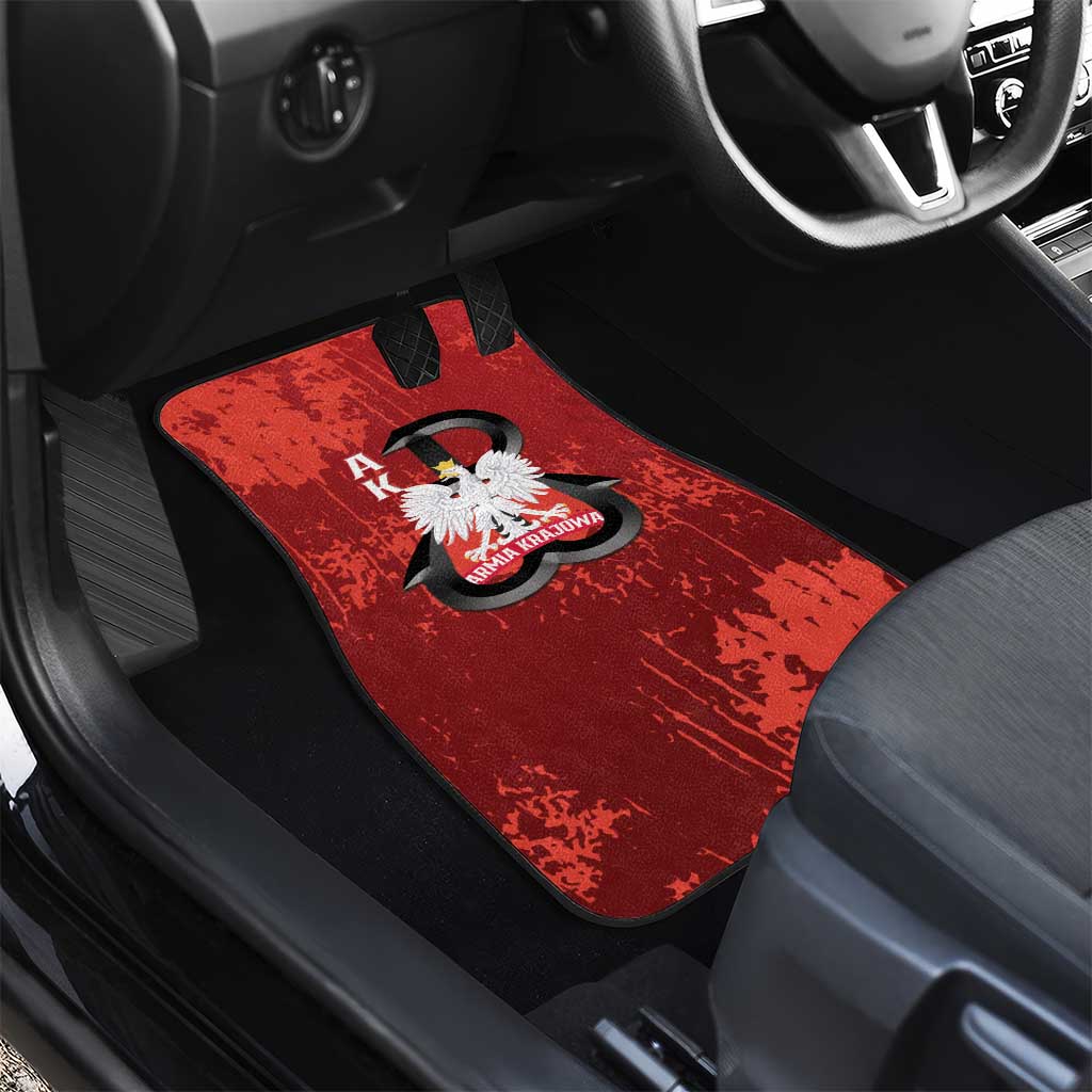Home Army Poland Car Mats Armia Krajowa Kotwica Grunge Style