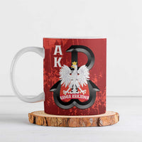 Home Army Poland Ceramic Mug Armia Krajowa Kotwica Grunge Style