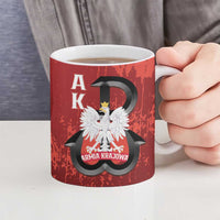 Home Army Poland Ceramic Mug Armia Krajowa Kotwica Grunge Style