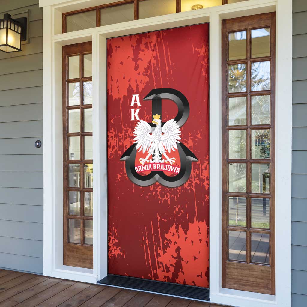 Home Army Poland Door Cover Armia Krajowa Kotwica Grunge Style