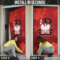 Home Army Poland Door Cover Armia Krajowa Kotwica Grunge Style
