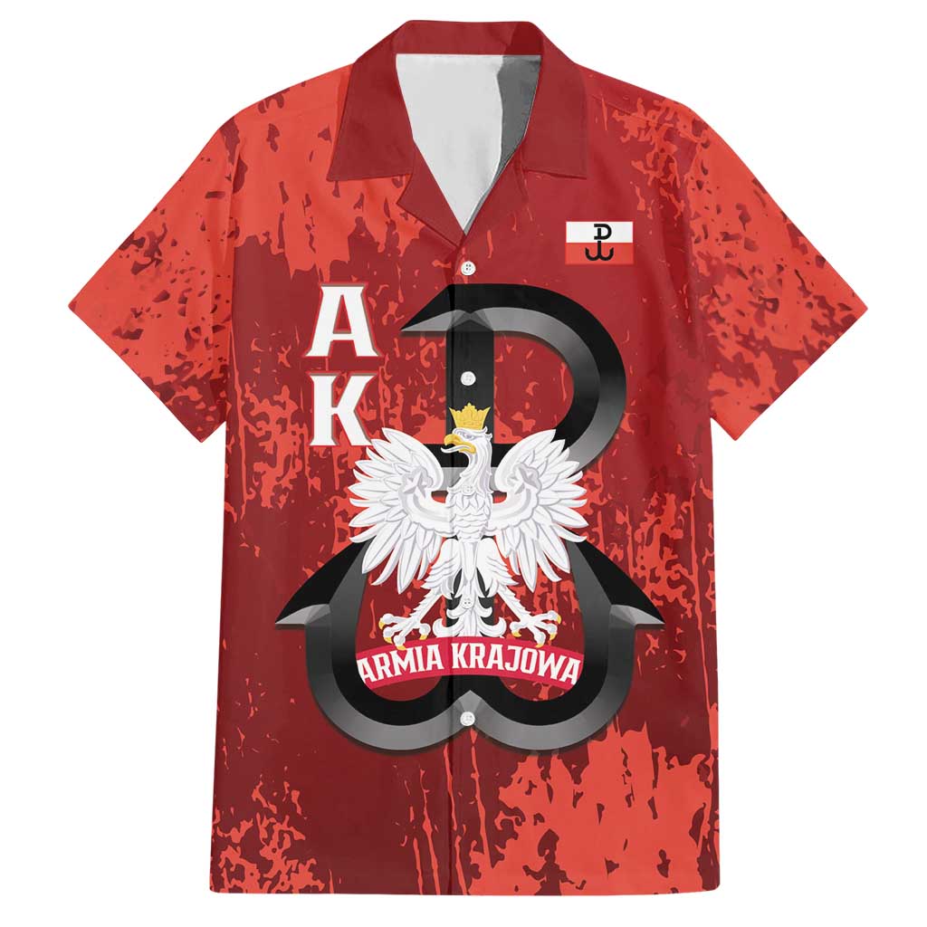 Home Army Poland Hawaiian Shirt Armia Krajowa Kotwica Grunge Style