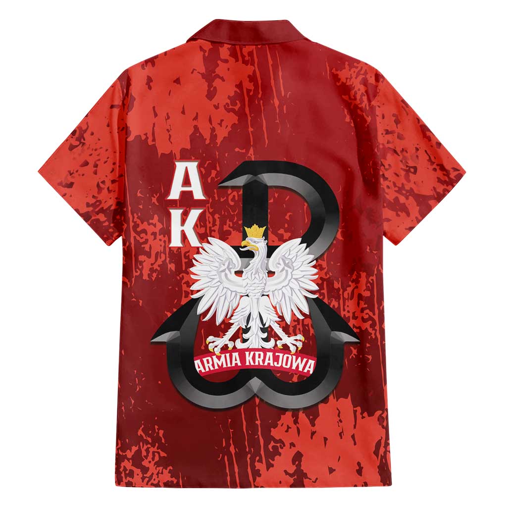 Home Army Poland Hawaiian Shirt Armia Krajowa Kotwica Grunge Style