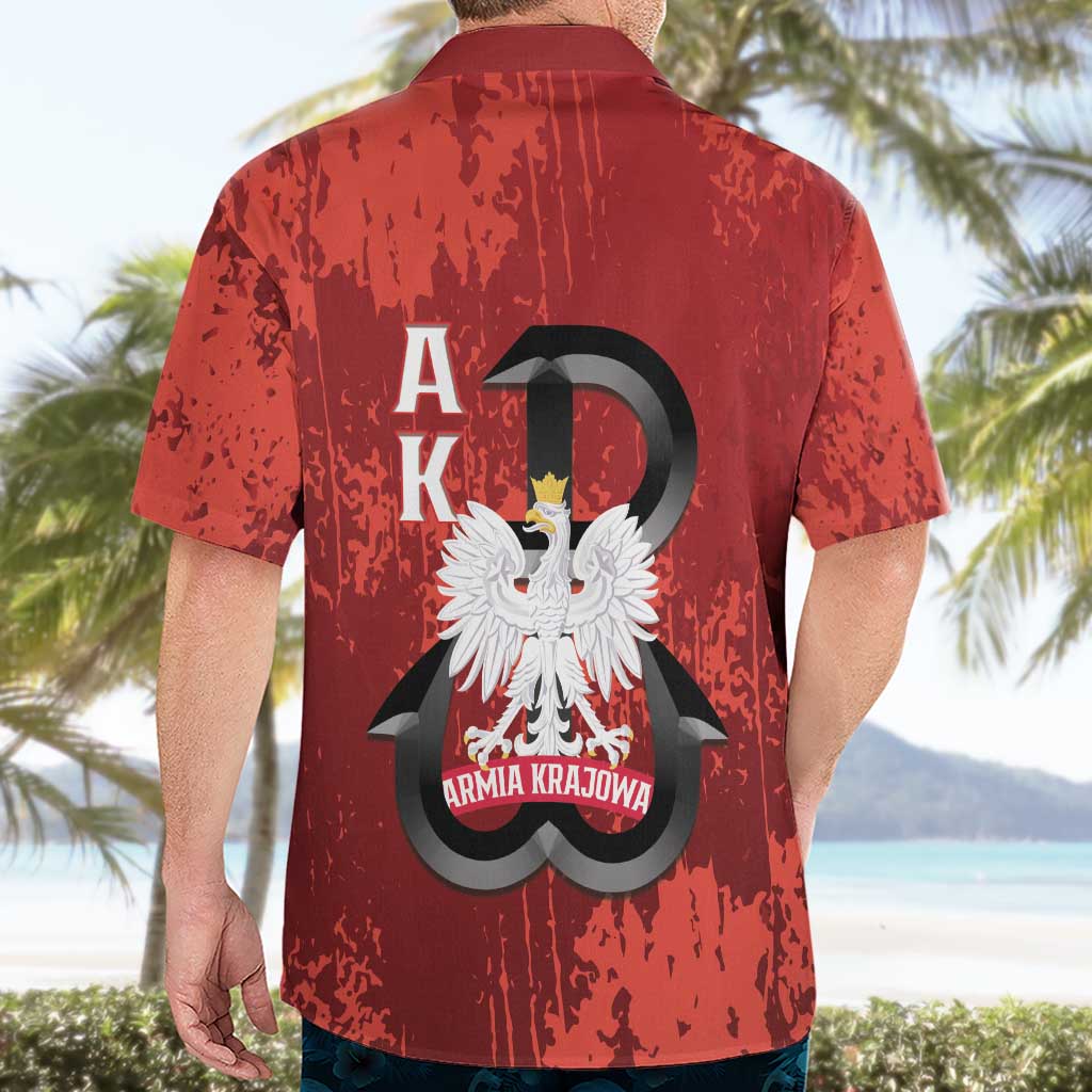 Home Army Poland Hawaiian Shirt Armia Krajowa Kotwica Grunge Style