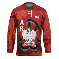 Home Army Poland Hockey Jersey Armia Krajowa Kotwica Grunge Style