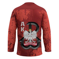 Home Army Poland Hockey Jersey Armia Krajowa Kotwica Grunge Style
