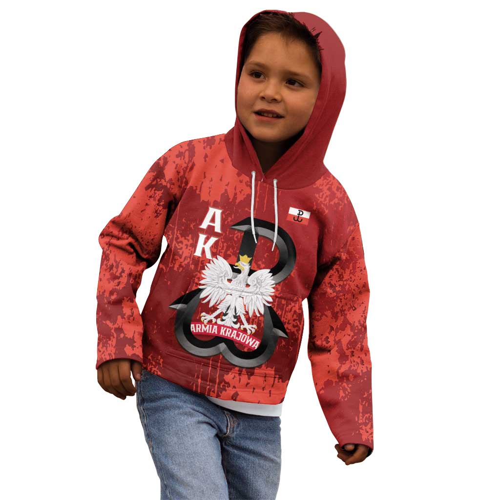 Home Army Poland Kid Hoodie Armia Krajowa Kotwica Grunge Style