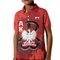 Home Army Poland Kid Polo Shirt Armia Krajowa Kotwica Grunge Style
