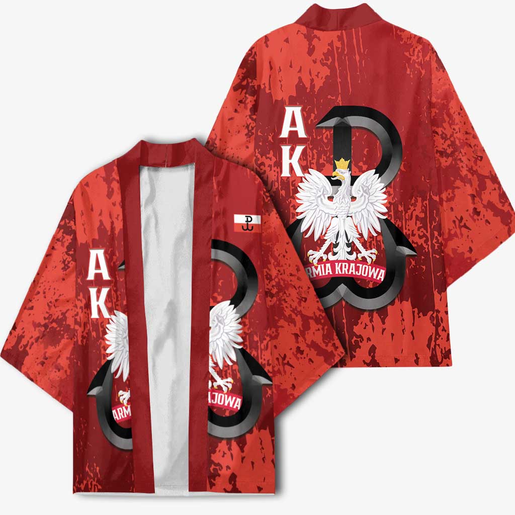 Home Army Poland Kimono Armia Krajowa Kotwica Grunge Style
