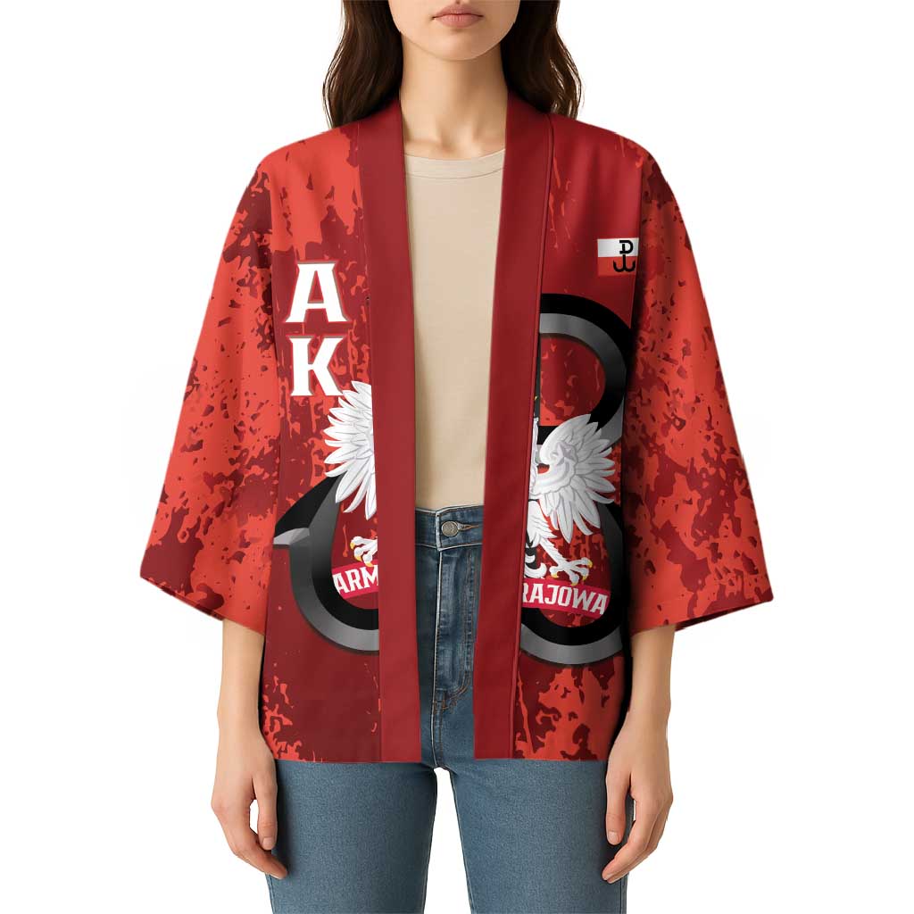 Home Army Poland Kimono Armia Krajowa Kotwica Grunge Style