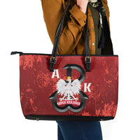 Home Army Poland Leather Tote Bag Armia Krajowa Kotwica Grunge Style