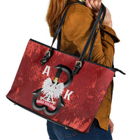 Home Army Poland Leather Tote Bag Armia Krajowa Kotwica Grunge Style