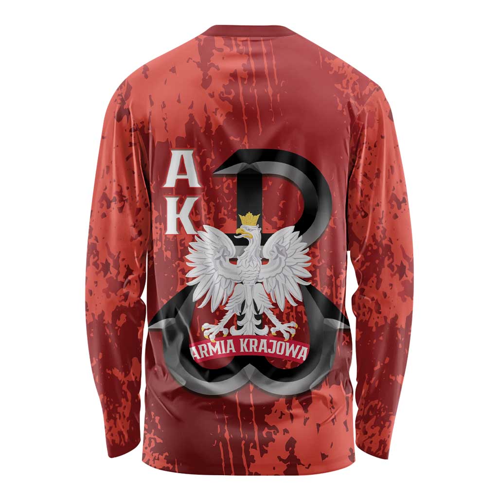 Home Army Poland Long Sleeve Shirt Armia Krajowa Kotwica Grunge Style