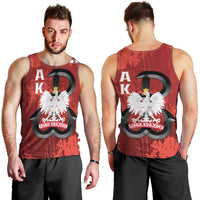 Home Army Poland Men Tank Top Armia Krajowa Kotwica Grunge Style