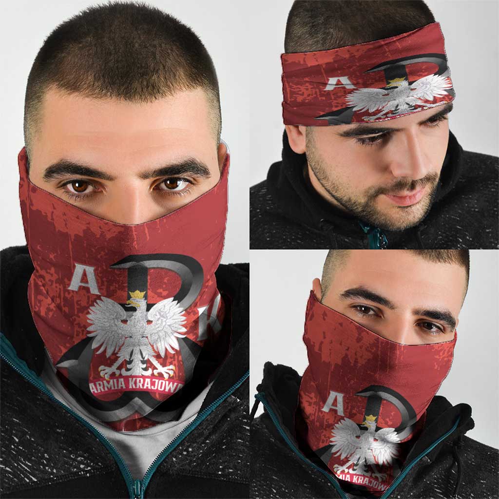 Home Army Poland Neck Gaiter Armia Krajowa Kotwica Grunge Style
