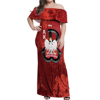 Home Army Poland Off Shoulder Maxi Dress Armia Krajowa Kotwica Grunge Style