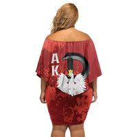 Home Army Poland Off Shoulder Short Dress Armia Krajowa Kotwica Grunge Style