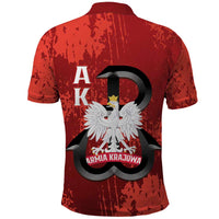 Home Army Poland Polo Shirt Armia Krajowa Kotwica Grunge Style