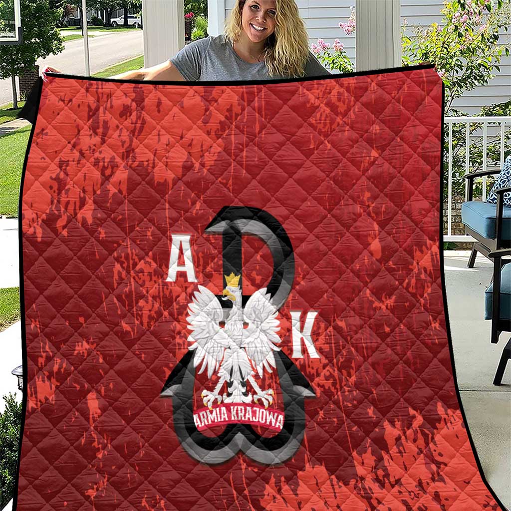Home Army Poland Quilt Armia Krajowa Kotwica Grunge Style