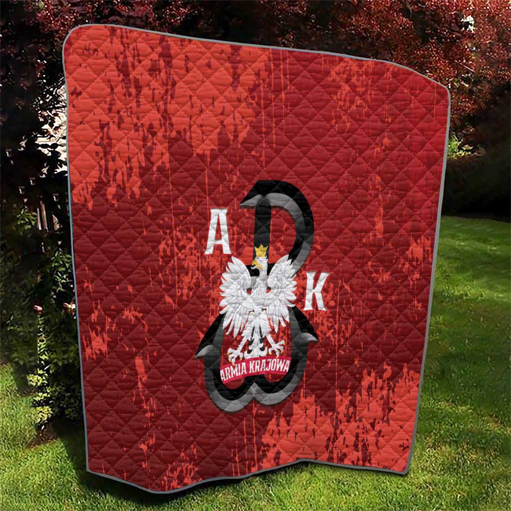 Home Army Poland Quilt Armia Krajowa Kotwica Grunge Style