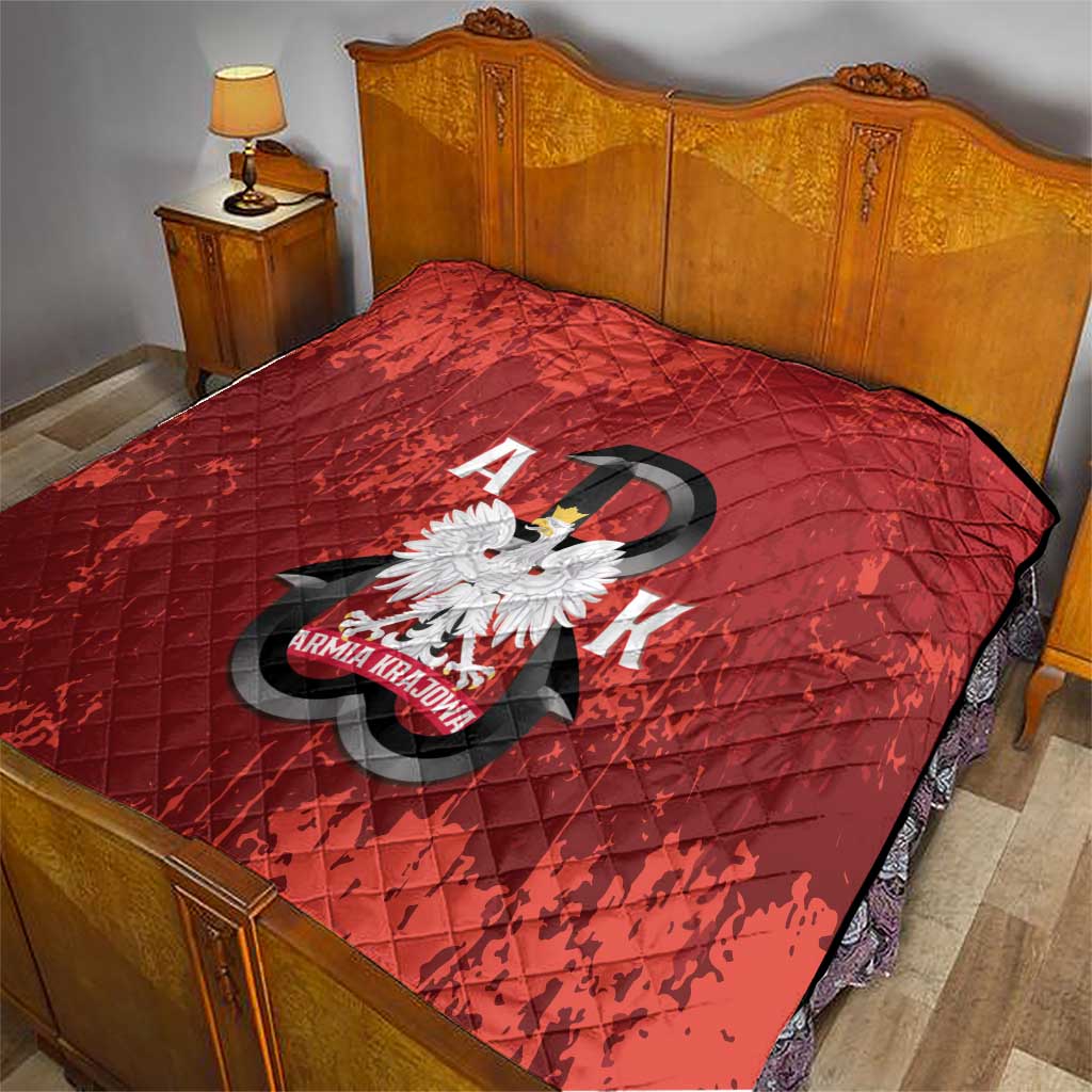 Home Army Poland Quilt Armia Krajowa Kotwica Grunge Style