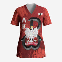 Home Army Poland Scrub Top Armia Krajowa Kotwica Grunge Style