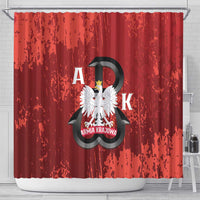 Home Army Poland Shower Curtain Armia Krajowa Kotwica Grunge Style