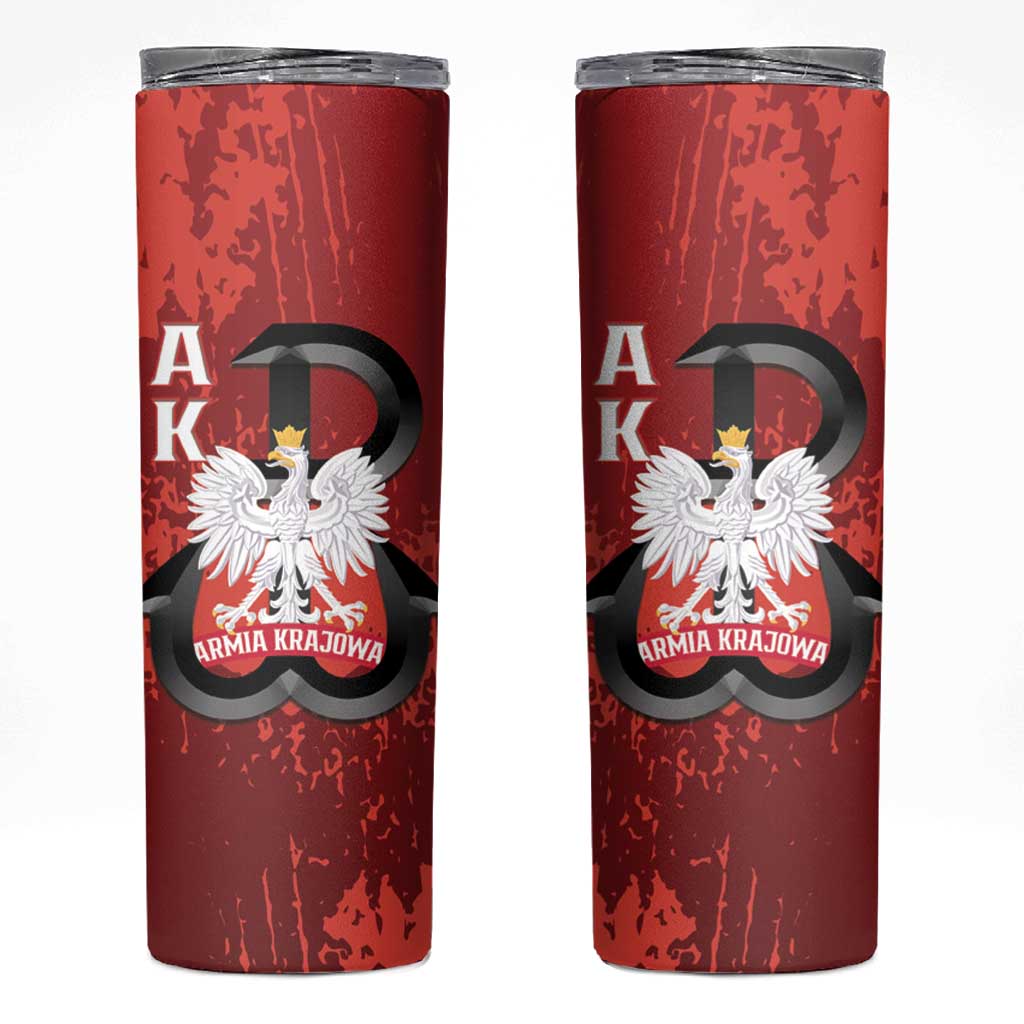 Home Army Poland Skinny Tumbler Armia Krajowa Kotwica Grunge Style