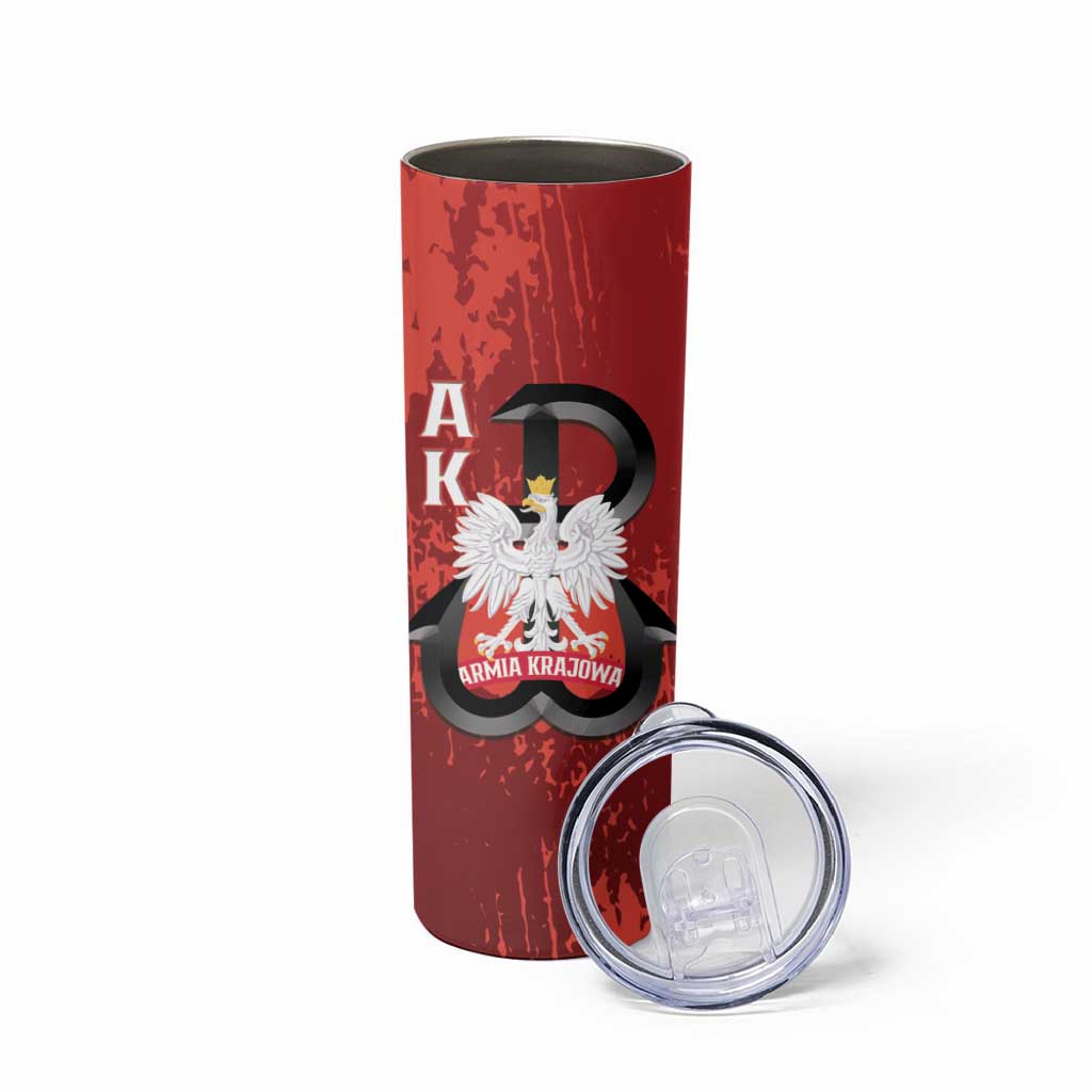 Home Army Poland Skinny Tumbler Armia Krajowa Kotwica Grunge Style
