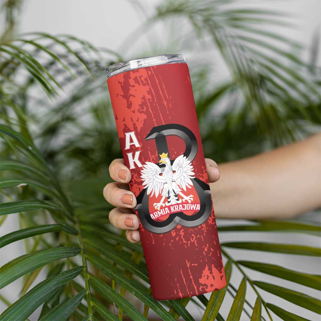 Home Army Poland Skinny Tumbler Armia Krajowa Kotwica Grunge Style