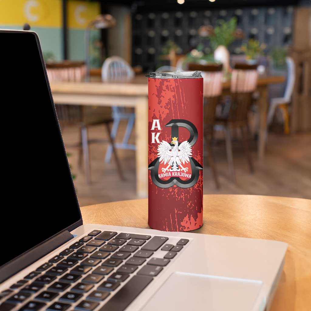Home Army Poland Skinny Tumbler Armia Krajowa Kotwica Grunge Style