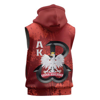 Home Army Poland Sleeveless Hoodie Armia Krajowa Kotwica Grunge Style