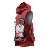 Home Army Poland Sleeveless Hoodie Armia Krajowa Kotwica Grunge Style