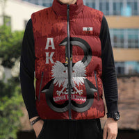 Home Army Poland Sleeveless Puffer Jacket Armia Krajowa Kotwica Grunge Style