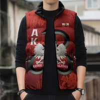 Home Army Poland Sleeveless Puffer Jacket Armia Krajowa Kotwica Grunge Style