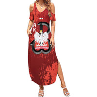 Home Army Poland Summer Maxi Dress Armia Krajowa Kotwica Grunge Style