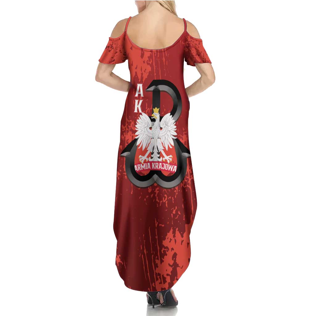 Home Army Poland Summer Maxi Dress Armia Krajowa Kotwica Grunge Style
