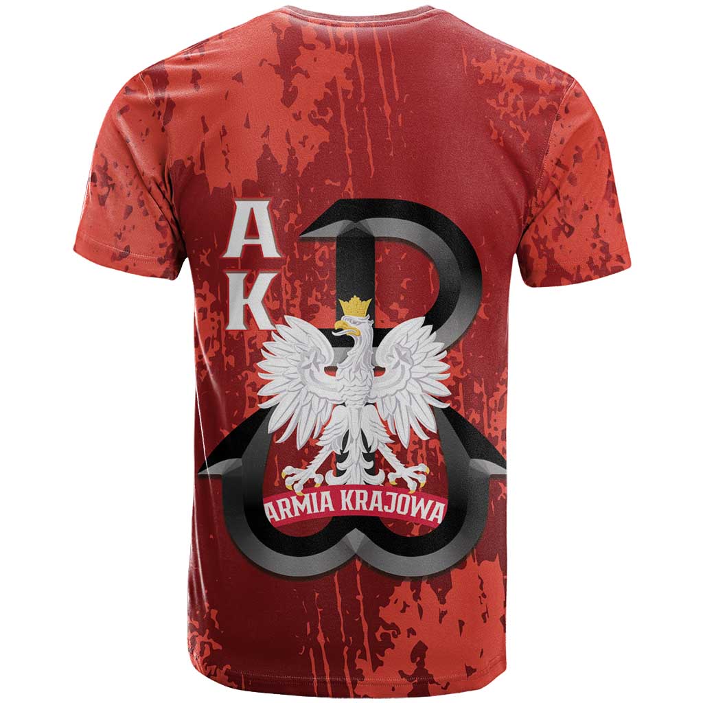 Home Army Poland T Shirt Armia Krajowa Kotwica Grunge Style