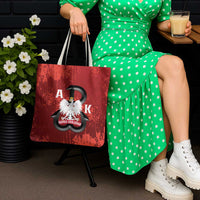 Home Army Poland Tote Bag Armia Krajowa Kotwica Grunge Style