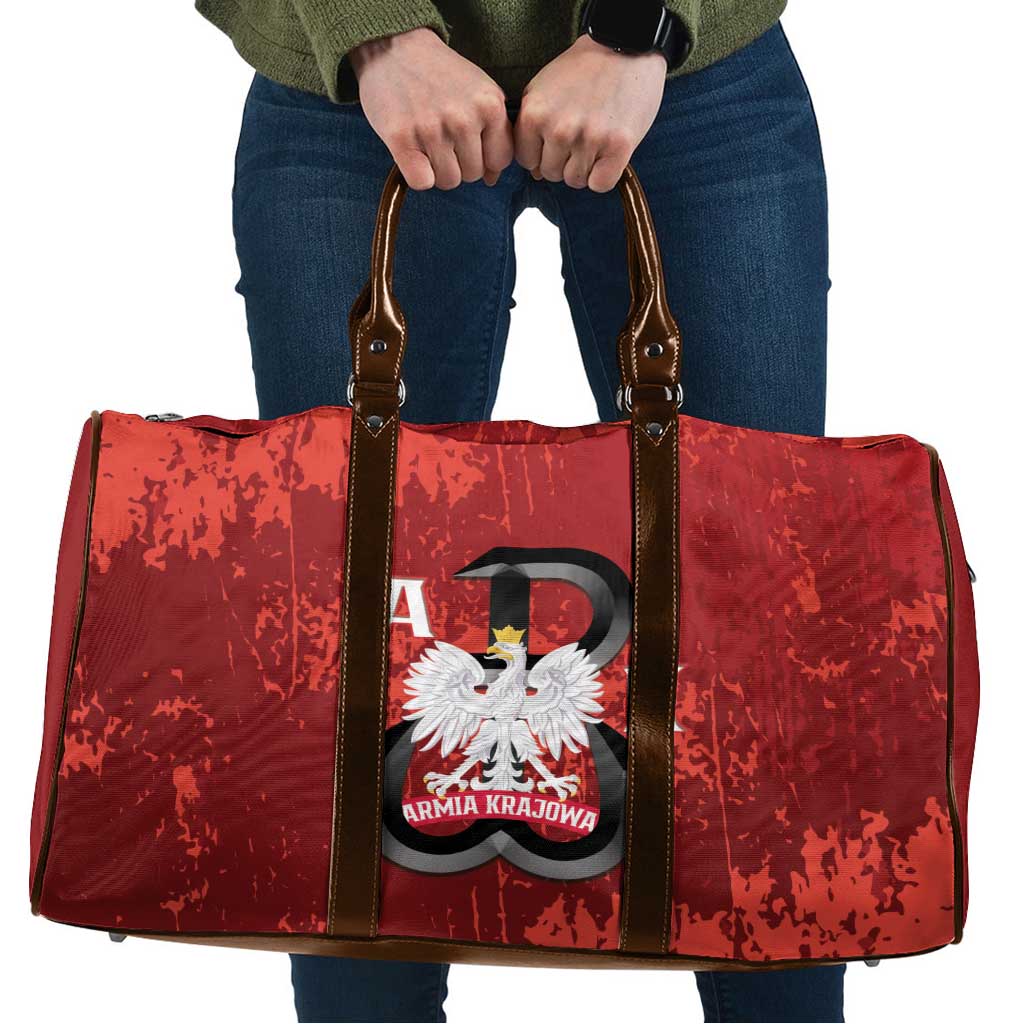 Home Army Poland Travel Bag Armia Krajowa Kotwica Grunge Style