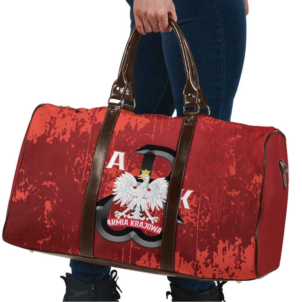 Home Army Poland Travel Bag Armia Krajowa Kotwica Grunge Style