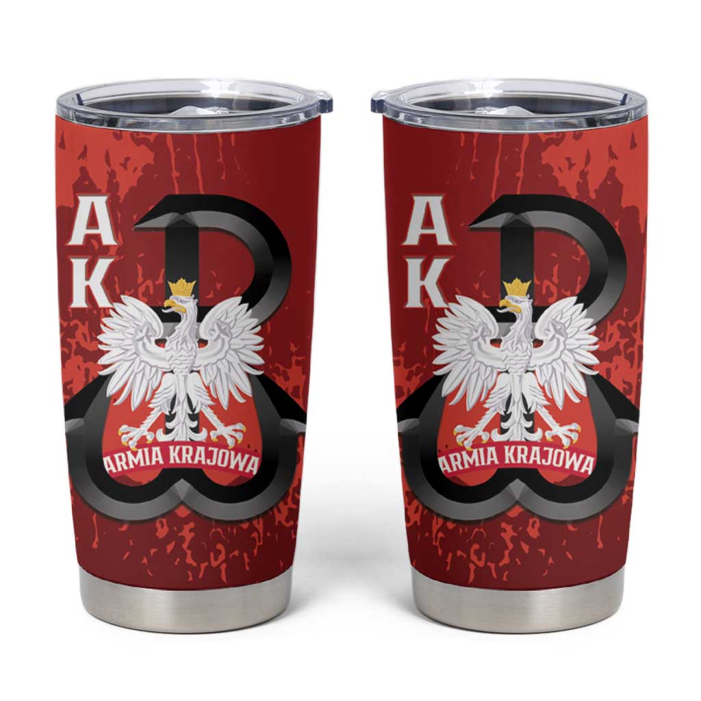 Home Army Poland Tumbler Cup Armia Krajowa Kotwica Grunge Style