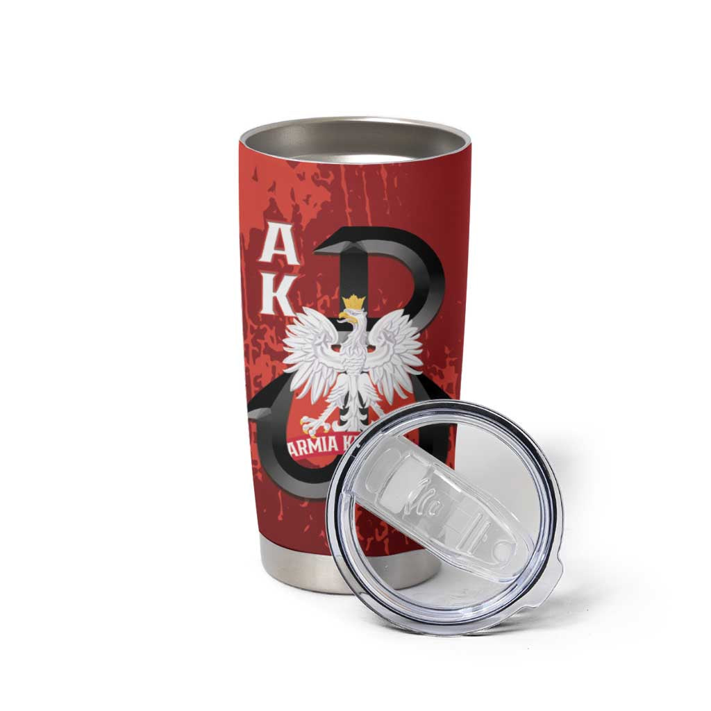 Home Army Poland Tumbler Cup Armia Krajowa Kotwica Grunge Style