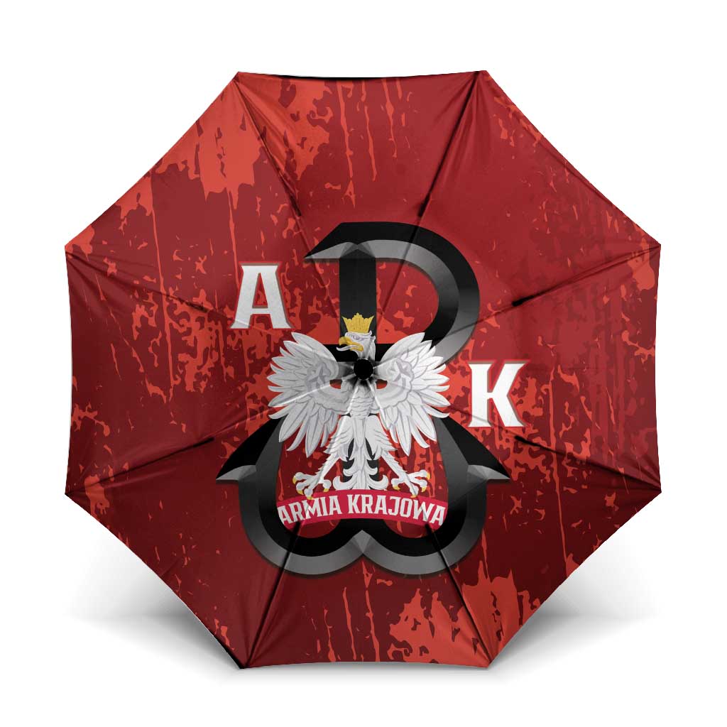 Home Army Poland Umbrella Armia Krajowa Kotwica Grunge Style