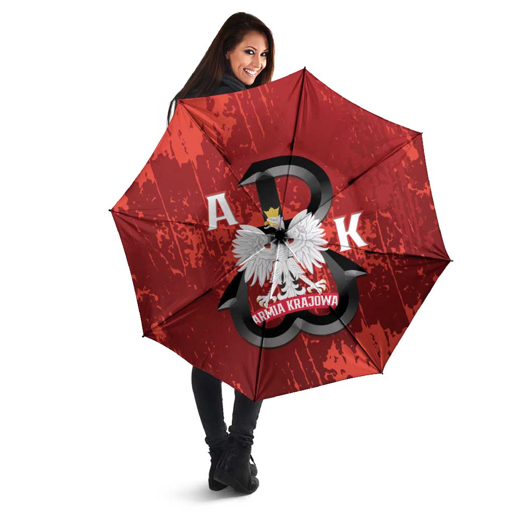 Home Army Poland Umbrella Armia Krajowa Kotwica Grunge Style