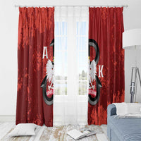 Home Army Poland Window Curtain Armia Krajowa Kotwica Grunge Style