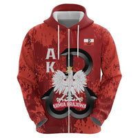 Home Army Poland Zip Hoodie Armia Krajowa Kotwica Grunge Style