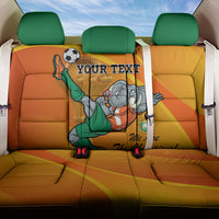 Custom Ivory Coast Football Back Car Seat Cover 2024 Mascot With Champions Trophy - Wonder Print Shop
