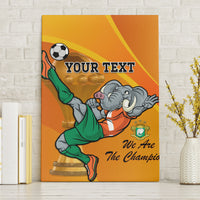 Custom Ivory Coast Football Canvas Wall Art 2024 Mascot With Champions Trophy - Wonder Print Shop